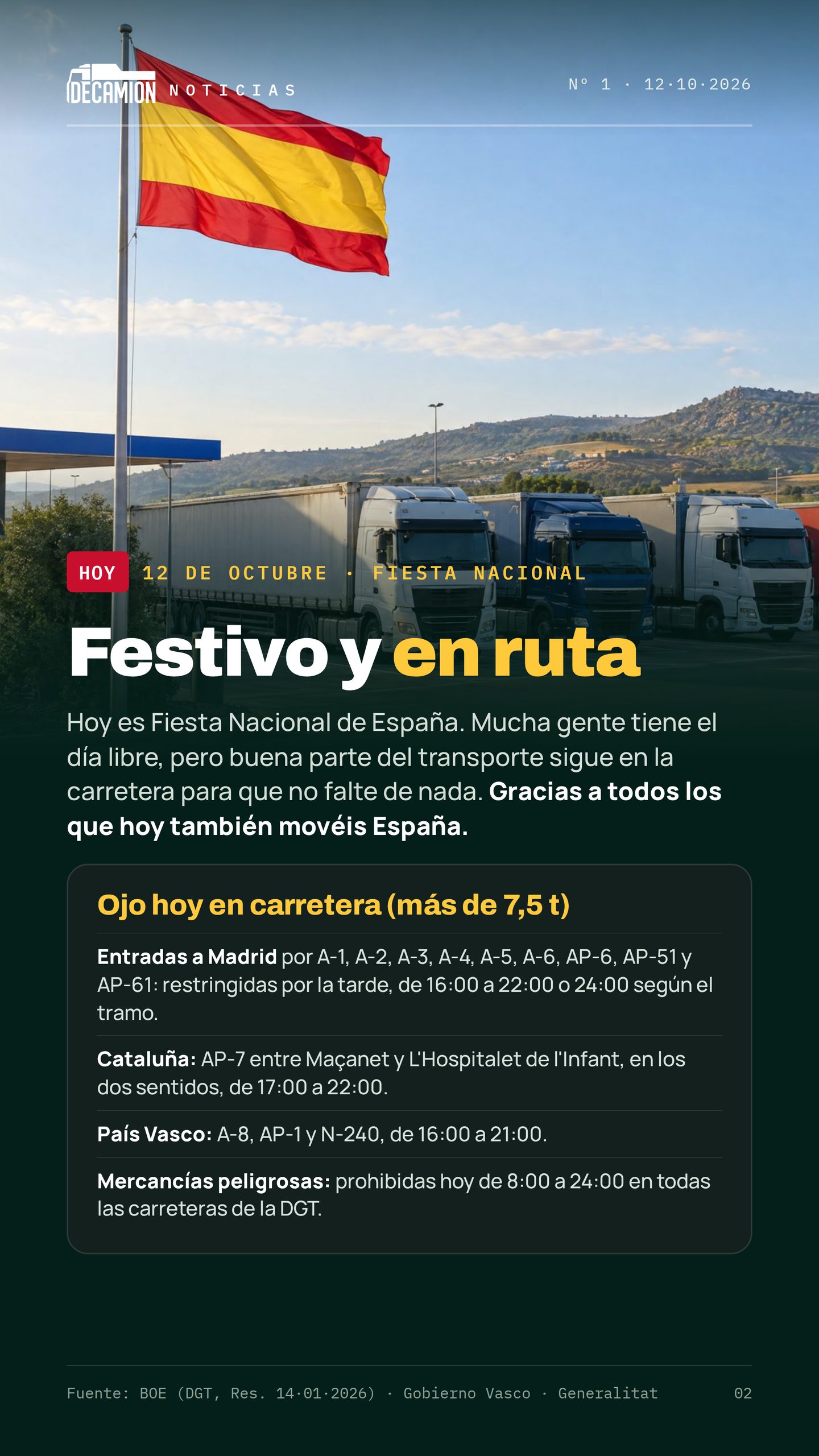 Festivo y en ruta: ojo hoy en carretera