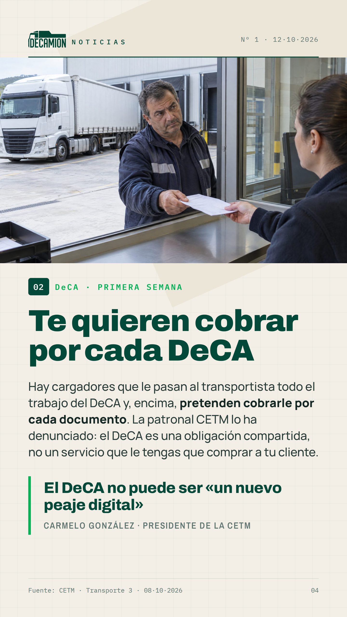 02 · Cobrar por cada DeCA
